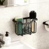 Sink Sponge Holder No Punching Stainless Steel Suction Cup Kitchen Sink Sponge Rack For Scrubber Cleaning Cloths Scouring Pad