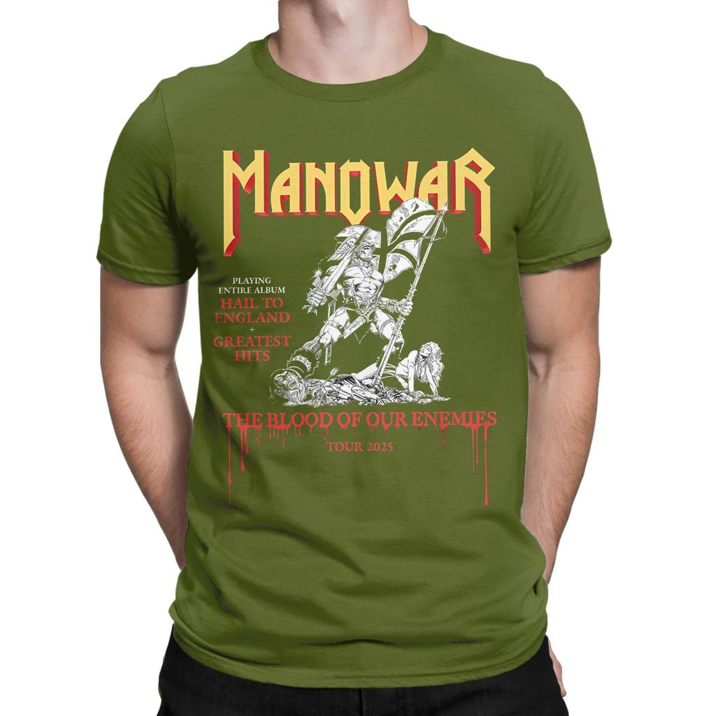 The Blood Of Our Enemies Manowar Tour 2025 Grafické potisky Pánská Dámská Bavlněná Trička Oblečení