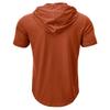 2026 Cross-Border Men's Short-Sleeve Henley Hoodie T-Shirt - European & American Style Fitness Top