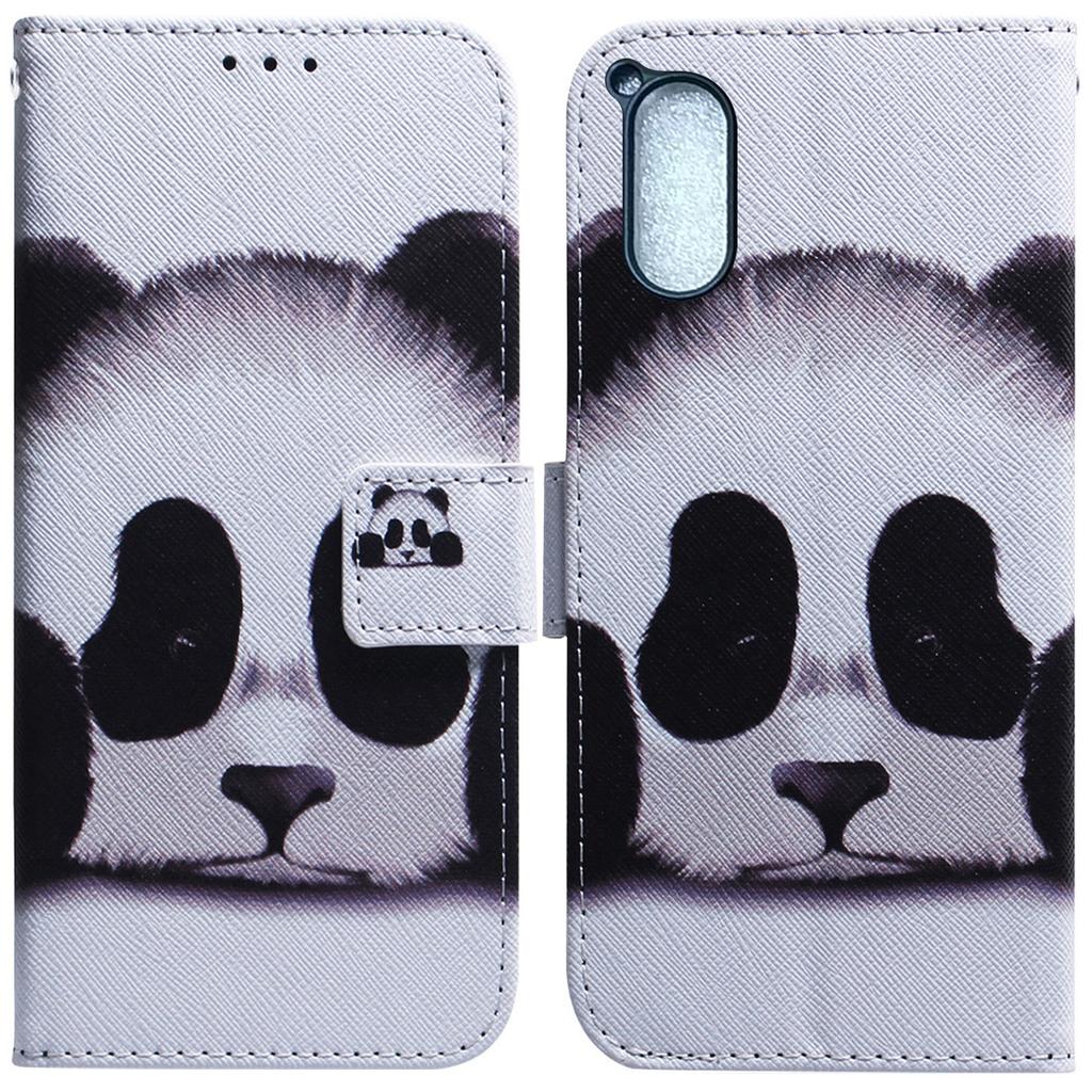 For Sony Xperia 5 V PU Leather Phone Cover Wallet Stand Pattern Printing Phone Case