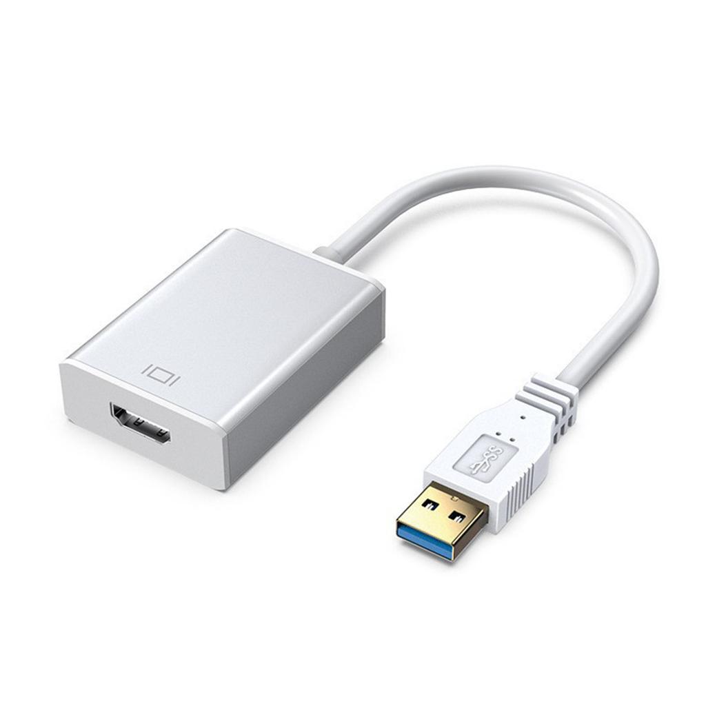 USB3.0 to HD Multimedia Interface Adapter 5Gbps 1920x1080 Resolution HD Computer Adapter for PC Monitors Silver
