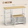 Kitchen storage shelf with sliding baskets and cabinet, microwave stand, 100 x 35 x 80 cm, white