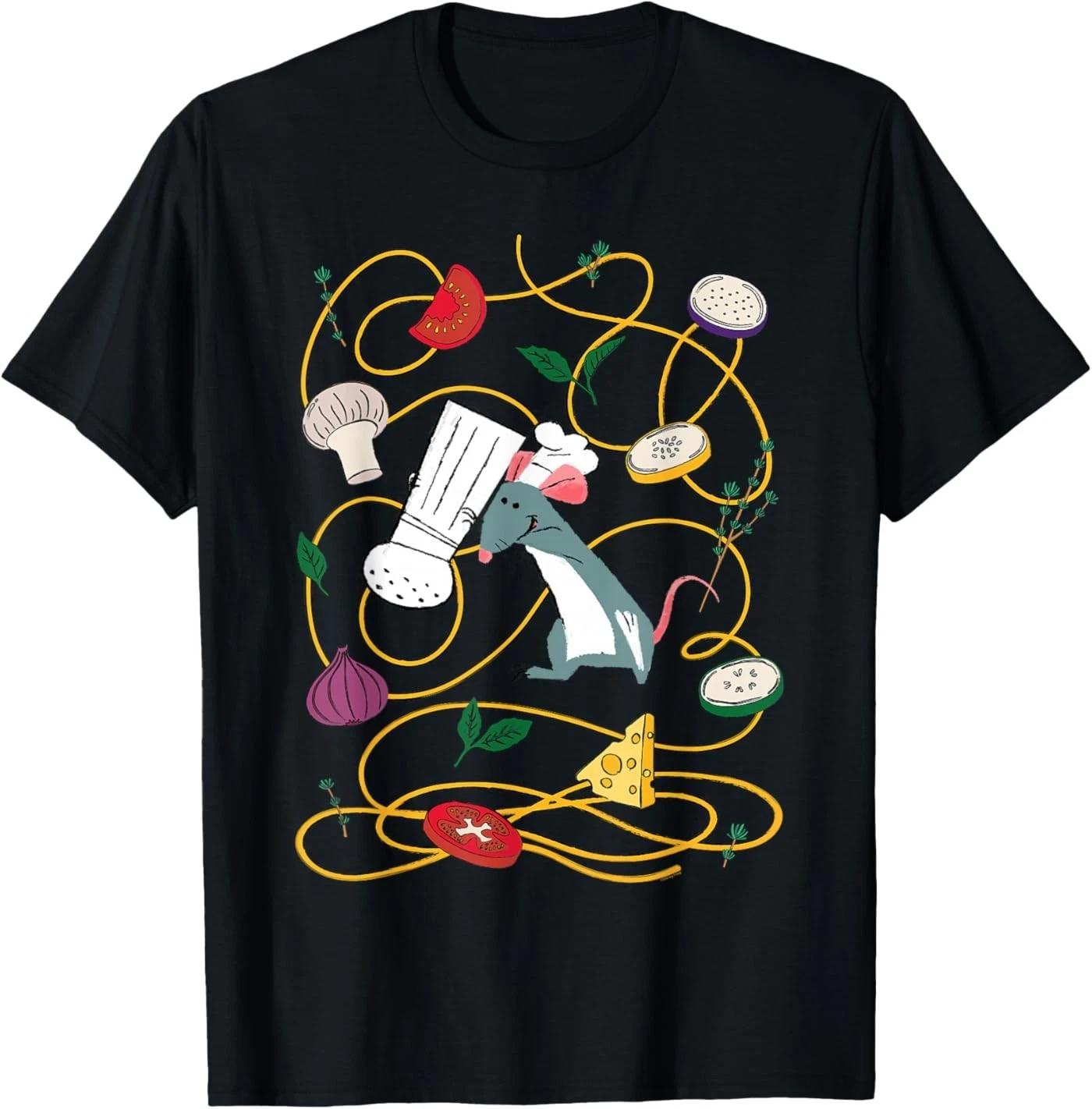 Disney and Pixar s Ratatouille Stylized Chef Remy Cooking T-Shirt 130