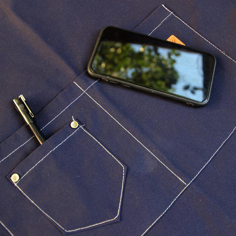 Unisex Canvasförkläde: Snygg, Smutsavvisande, Slitstark, Perfekt för Kök & Restauranger, Egen Logotyptryck Finns