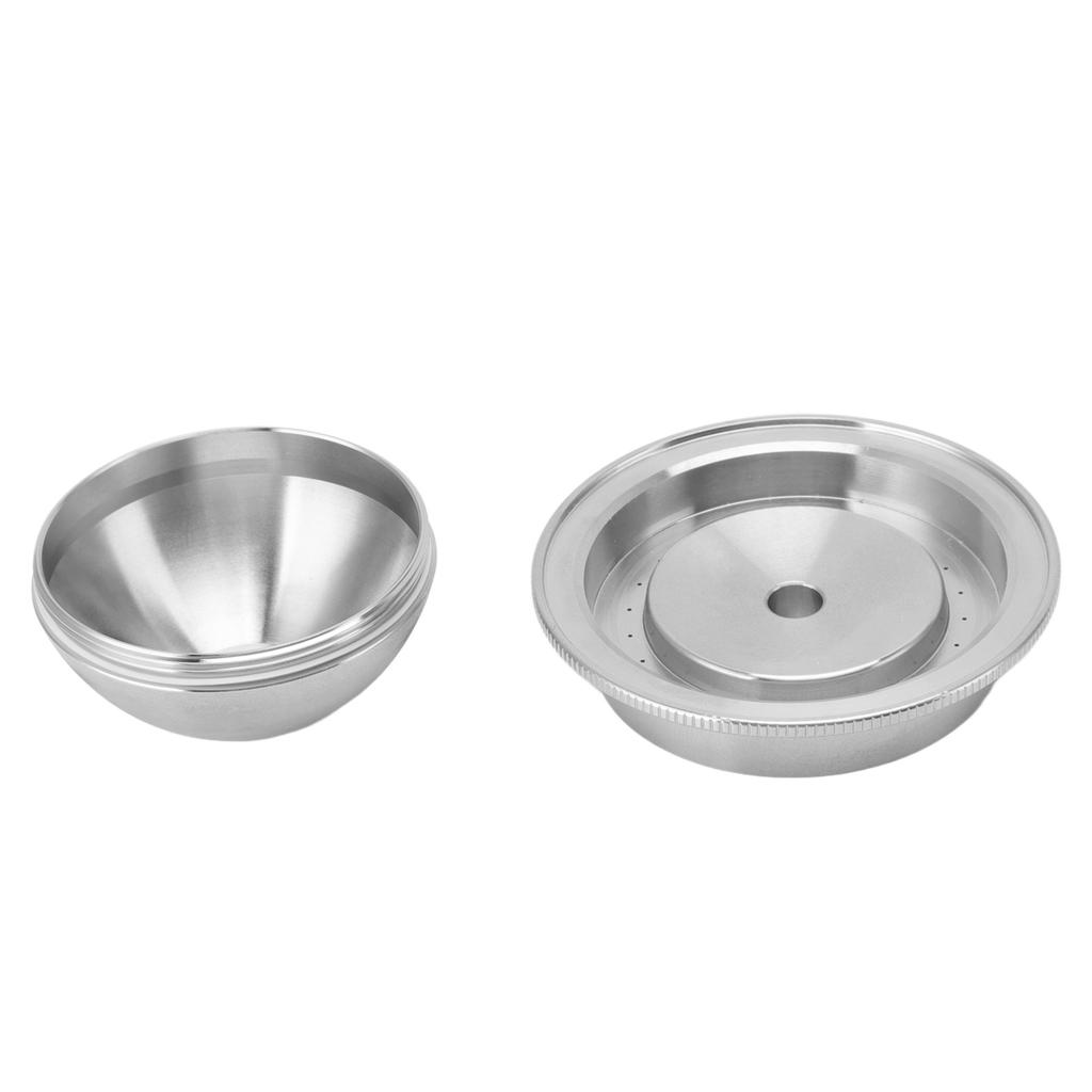 Reusable Coffee Capsule Filter Stainless Steel Refillable Coffee Machine Pod with Spoon Brush