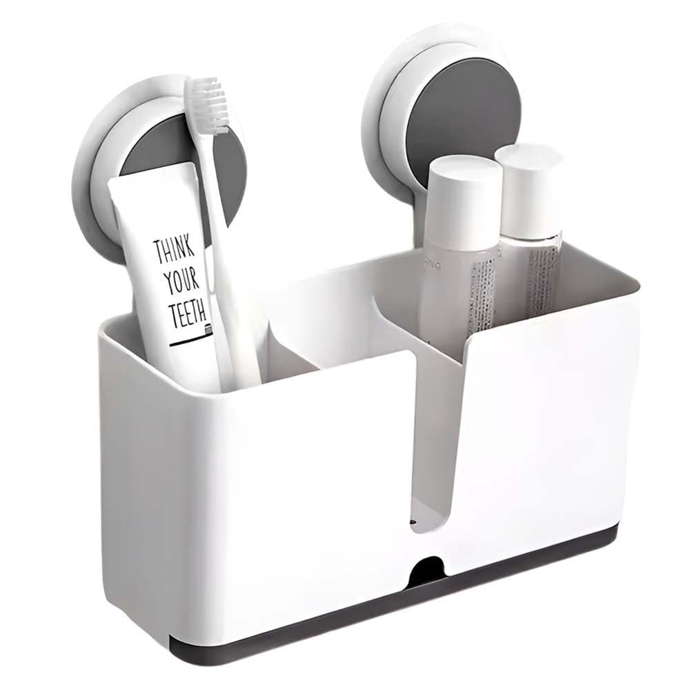 Plastové držáky na zubní kartáčky do koupelny (Balení po 1) | Nástěnný držák na zubní kartáčky | Držáky na zubní kartáčky | Koupelnová police na zeď