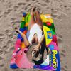 Asciugamano da Spiaggia Stampato in Microfibra Carino Cartoon P-Pororo per Alpinismo Yoga Spiaggia Nuoto Corsa Asciugamano Morbido Assorbente