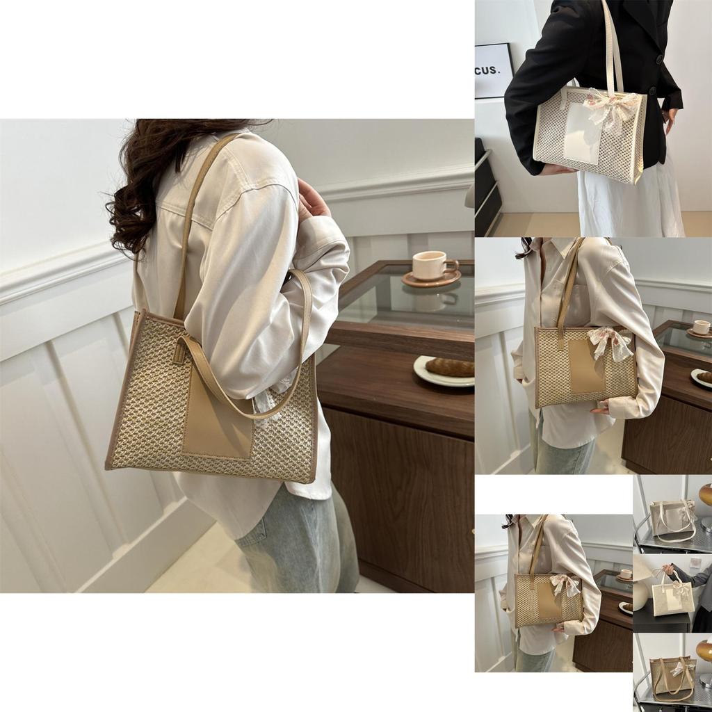 Fashionable Spring Large Tote Bag For Women With Unique Scarf And Soft Texture