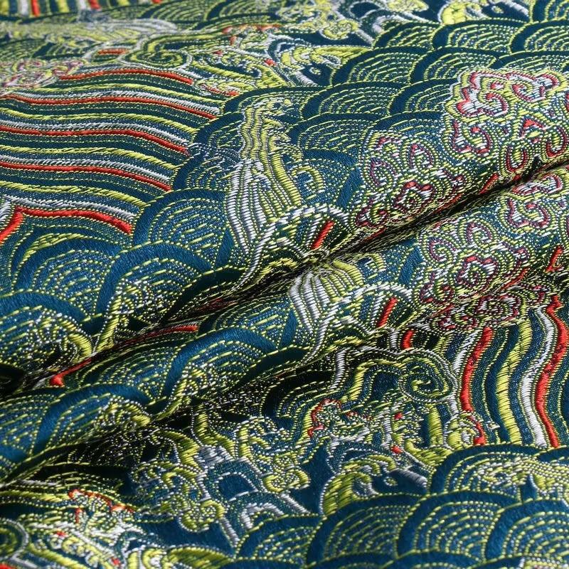 Ancient Style Silk Satin Fabric for Traditional Chinese Tang Suit Cheongsam Embroidered Hanfu Material Handcraft Packaging Cloth