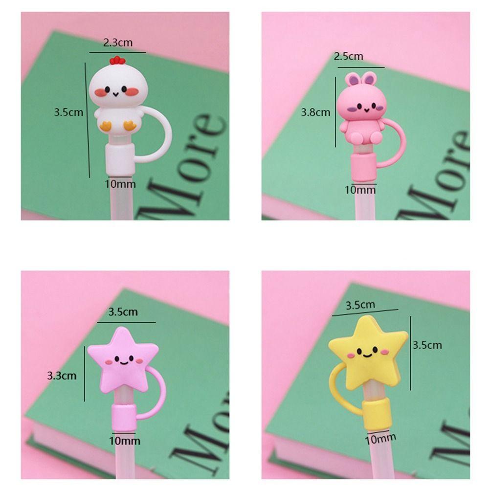 Cup Accessories Silicone Straw Plug Reusable Straw Tips Cover Drinking Dust Cap  Water Glass