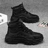 Fashion Men's spring autumn breathable high top retro boots for outdoor hiking anti slip wear-resistant simple comfortable men's shoes