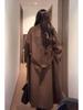 Hepburn Style Long Woolen Cashmere Coat for Women - Autumn/Winter