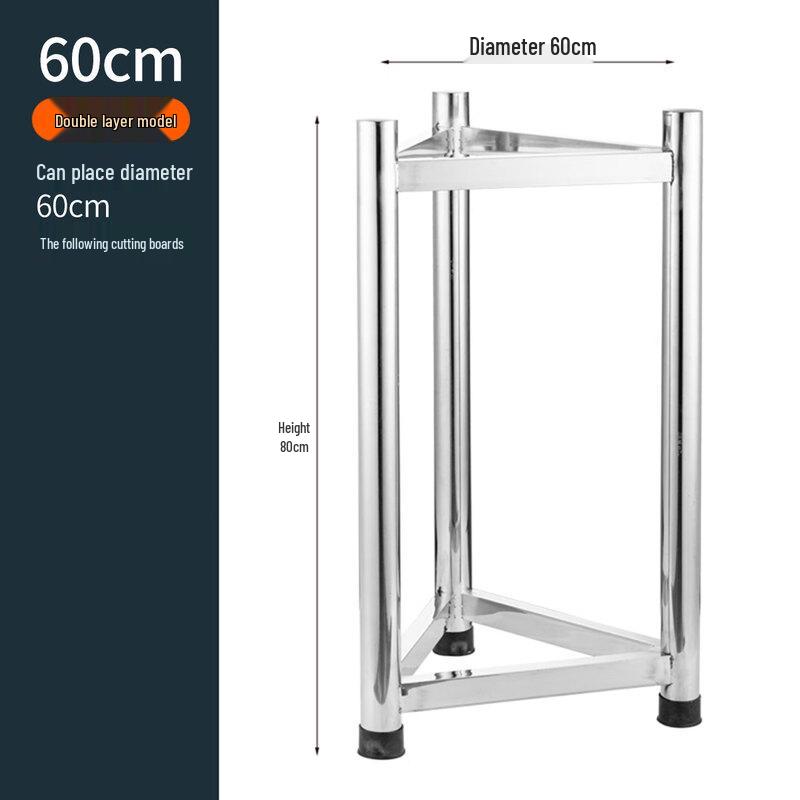 HPMILY 304 Stainless Steel Double-Layer Chopping Board Rack