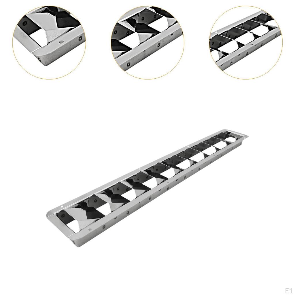 Boat Vent Grille Marine Yacht Cover Polished Finish Repair Parts 10 Slots 304 Stainless Steel