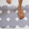 Patented Non Slip Bathtub Mat Shower Mat Bath Mat Tub Mats with Strong Suction Cups Soft Natural Rubber Bath Mat for Inside The tub (Circle-Grey,