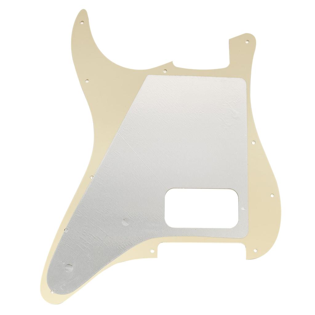 Musiclily Pro 11-Hole ST HT H Pickguard for Squier Sonic Strat Electric Guitar, 4-Ply, Aged White Pearl