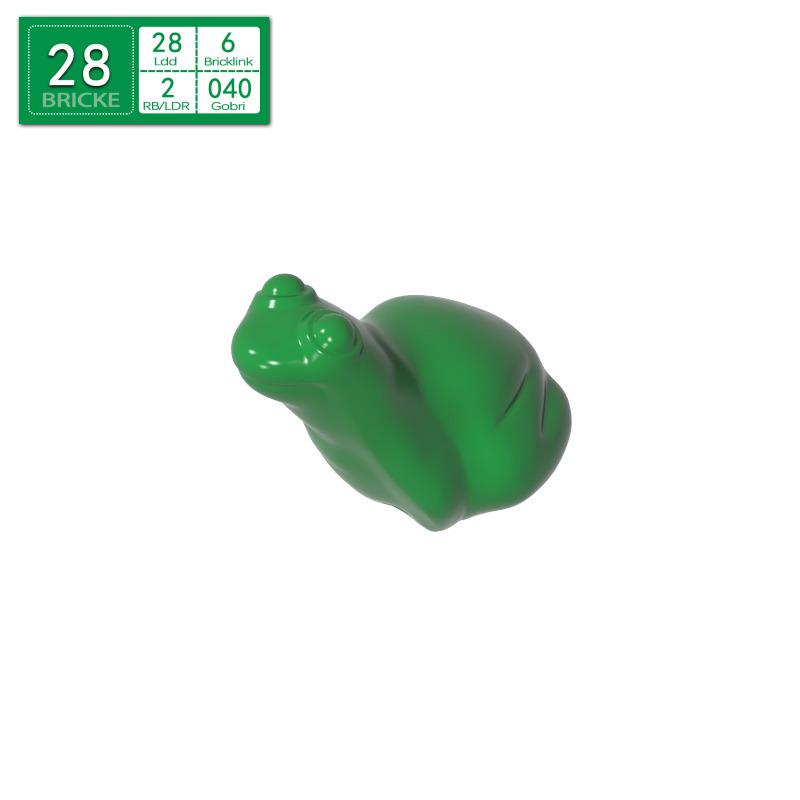 BRICKE Frog Toad LEGO-Compatible Building Block MOC Accessories Set (33320) Pieces зелёный