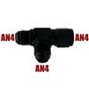4AN 6AN 8AN 10AN 12AN Hose Tee Connector Fitting Male To Male Female Tee On Side Thread Fitting Adapter Junction Coupler Black