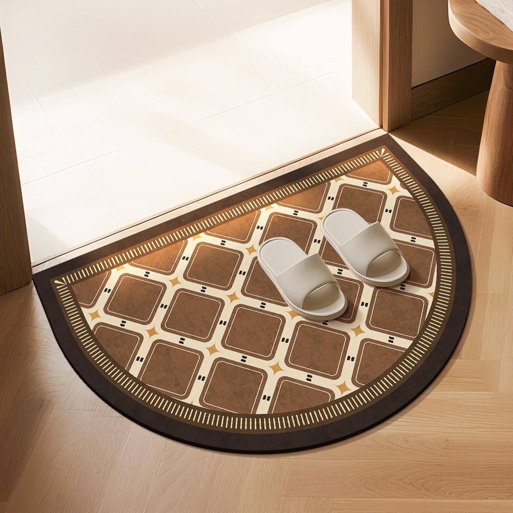 Retro wind diatom mud floor mat household bathroom door bathroom floor mat water absorption quick drying dirt resistant non-slip mat