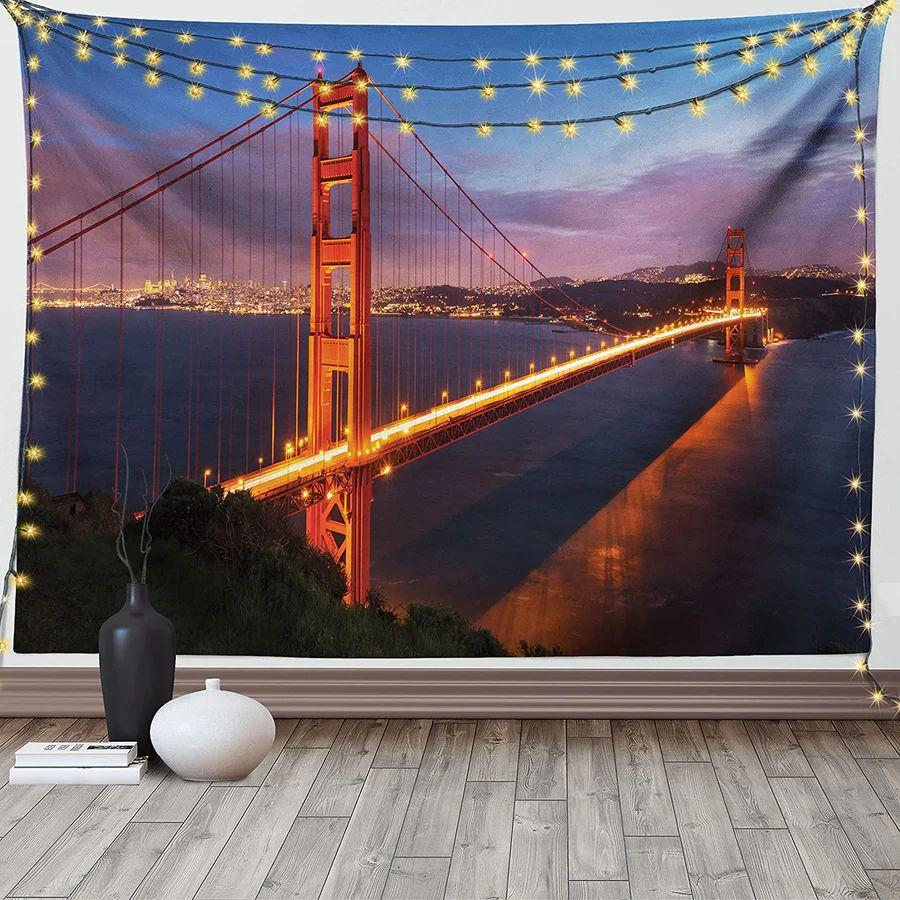 Golden Gate Bridge Tapestry 75x100 чёрный