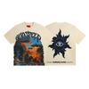 Godspeed Amerikanisches Retro Hip Hop Vollprint T-Shirt GS3066 Aprikose