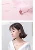 S925 Sterling Silver Antler & Strawberry Crystal Necklace for Women - Fresh, Cute, Simple Clavicle Chain