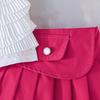 Baby Girls Sleeveless Collared Dress with Pleated Ruffle Accent, Stylish Party Outfit