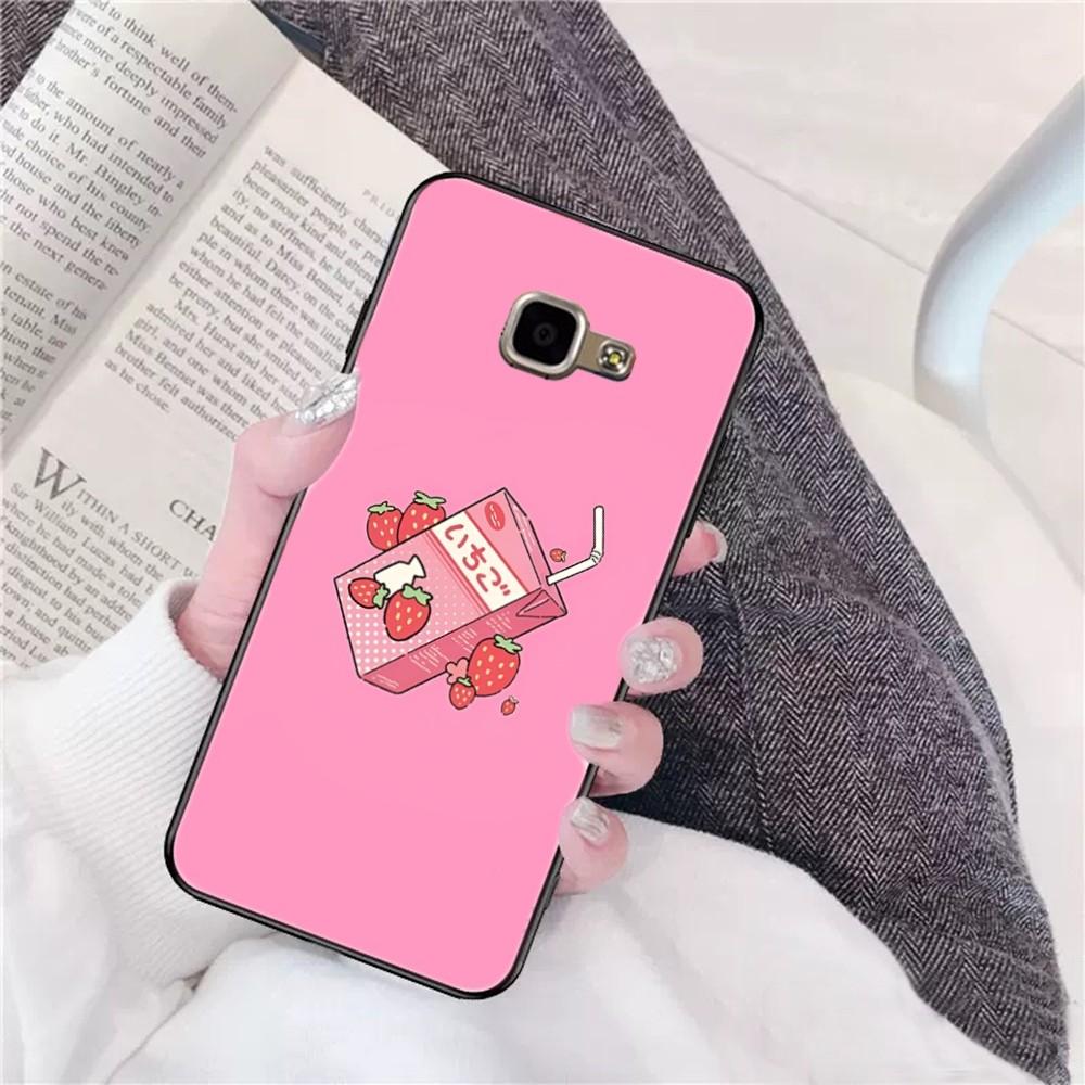 Strawberry Milk Pattern Phone Case For Samsung A 10 11 12 13 20 21 22 30 31 32 40 51 52 53 70 71 72 73 91 13 shell