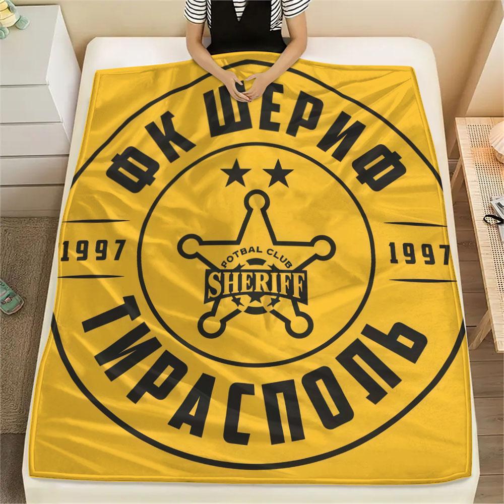 FC Sheriff logo FlAannel Blanket, High quality Comfortable for All Seasons, Home Decor, Warmth and Comfort