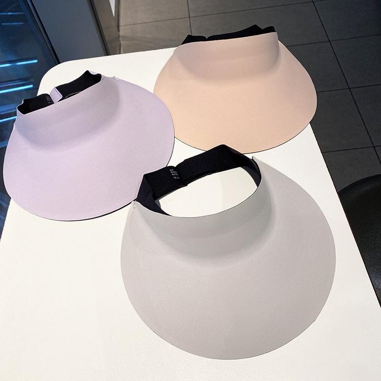 Sports integrated sunscreen cap Women's UV protection summer foldable empty top hat Traceless sun hat Sun hat New