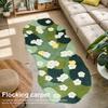 Plush Bedroom Bedside Area Rug Fluffy Three-Dimensional Carpet Nordic 3D Lawn Moss Rugs Carpet Green Forest Irregular Floor Mat