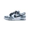 Dunk Natural Graffiti Leder Abriebfest Rutschfest Niedrig geschnitten Skateboard Schuhe Unisex Grau Schwarz HF5441-105(Team826-)
