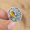 Mothers Day Deal Oval Sacral Chakra Tiger's Eye Stone Ring Jewelry 925 Silver