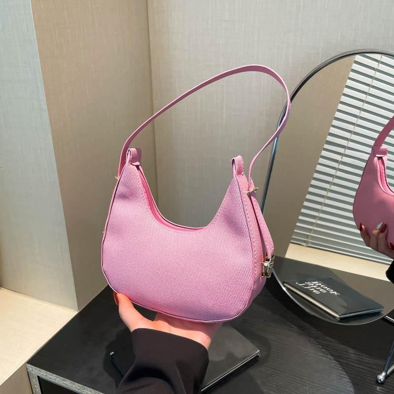

Women s bags European and American bags, personalized trendy simple bags, high-end niche design women s shoulder underarm bags women s handbags розовый