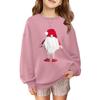 Children's Fashionable Casual Long-sleeved Loose Christmas Print Pullover Sweatshirt