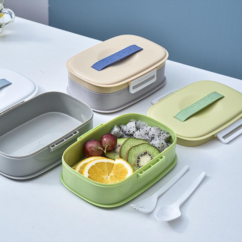 Stainless steel Lunch Box With Tableware Children's Lunch Box Portable Bento Box Microwavable Food Containers