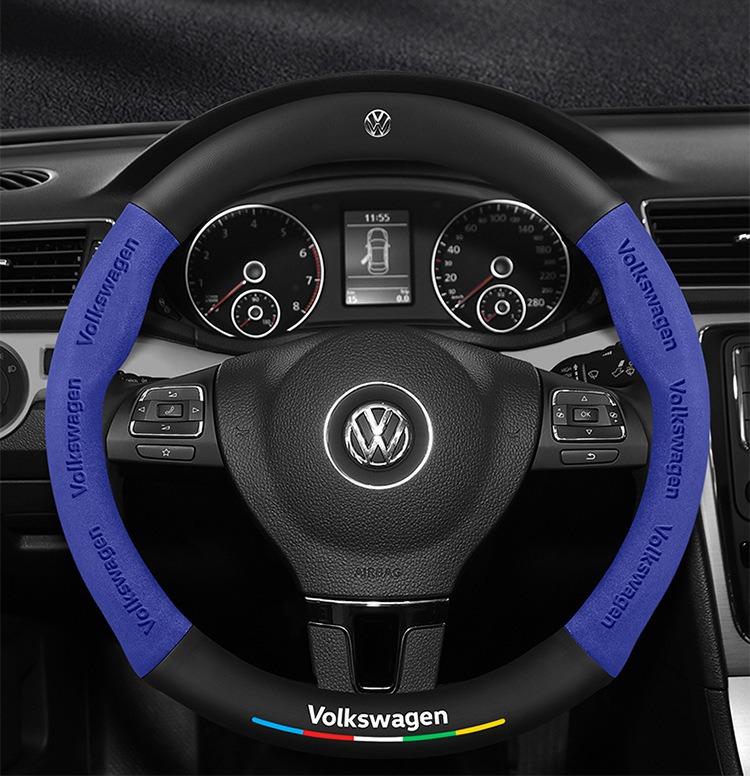 O2Leather Car Steering Wheel Cover For Volkswagen VW Golf 5 7 Mk5 Passat R GT Touran Up Polo Jetta B8 Tiguan GTD Scirocco GTI Golf