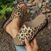 Fashion Sexy Leopard Slip On Sandals Women Summer 2025 Comfortable Soft Sole Wedge Heels Slides Woman Casual Plus Size 43 Slippers Mujer