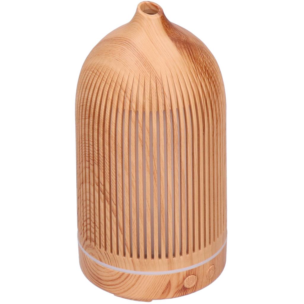 200ml Mini Hollow Humidifier with Night Light USB Powered Aroma Diffuser 5V Light Wood Grain