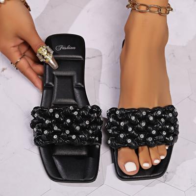Women's Slippers  Summer New Fashion Slippers Women's Open Toe Casual Comfortable Flat Toe Slippers Women's Zapatos