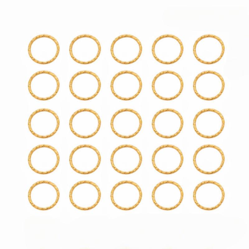 DIY Jewelry Accessories: Embossed Circle, Star, Heart, and Twisted Connectors for Hair and Wig Decoration