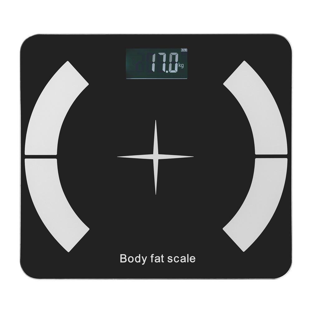 Báscula Bluetooth de Grasa Corporal LCD Digital Báscula de Baño de Peso con Aplicación para Smartphone