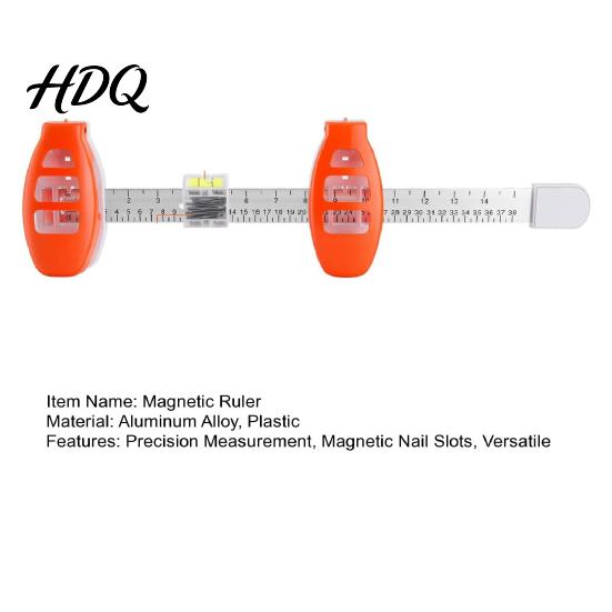 3-in-1 Picture Hanger Magnetic Ruler Hanging System Horizontal with Built-in Bubble Level Built-In Nail