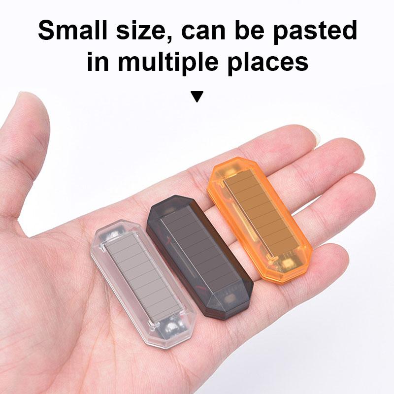 SEAMETAL Mini LED Solar Power Car Warning Light Night Security Simulated Alarm Lamp Wireless Anti-Theft Caution Lamp Flashing Dummy Warning Lamp