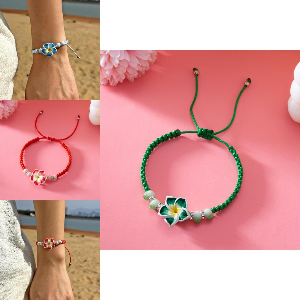 Elegant Soft Clay Floral Hand Chain For Women With Handcrafted Design And Trendy Look