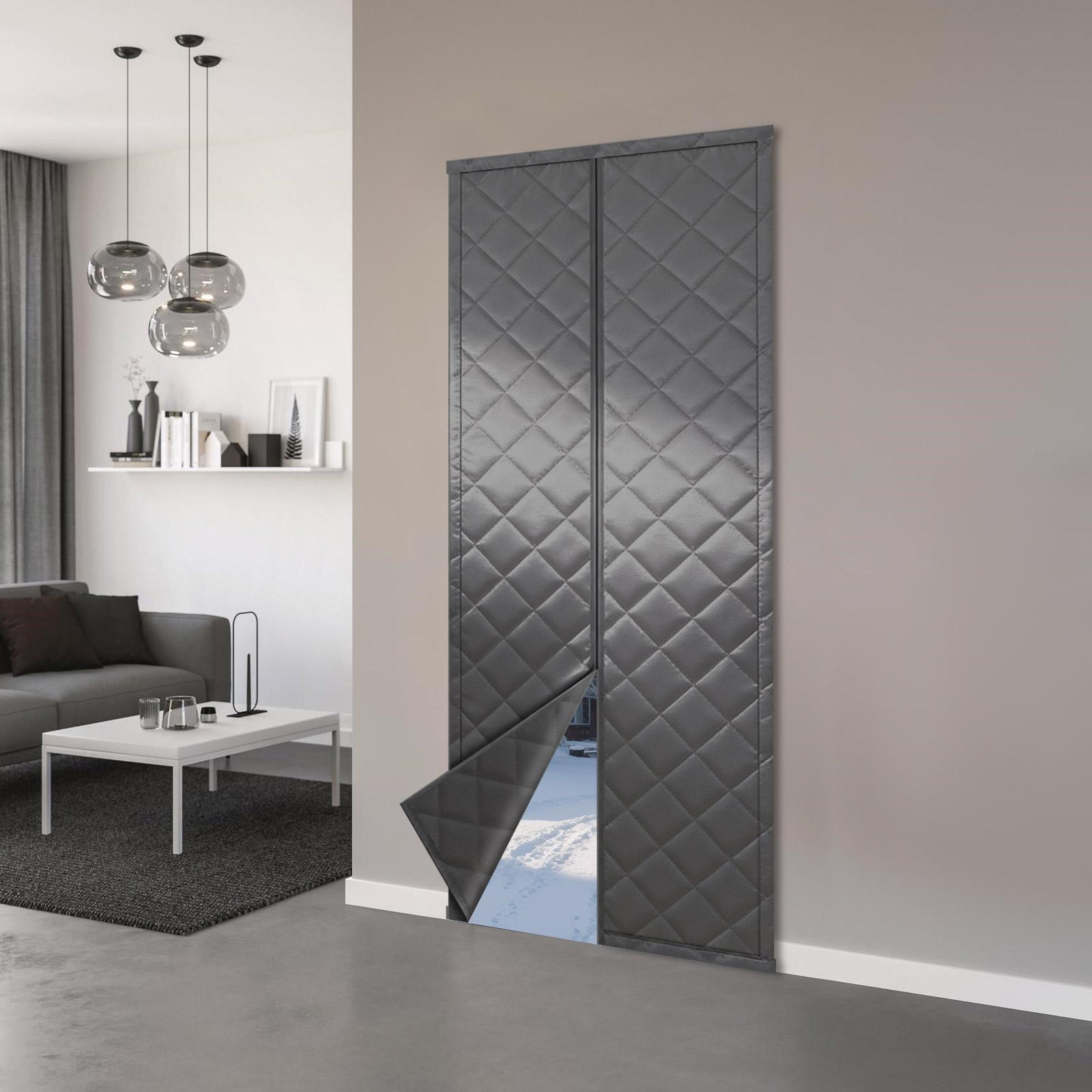 

Magnetic Door Curtain Thermal Insulated Door Curtain 0.85x2.05m for 32x80 Door Energy Saving PVC W/ Magnets for Home Kitchen United States