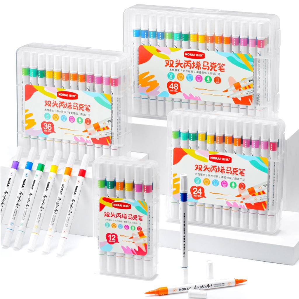 Acrylic Paint Pens with Fine and Brush Tips for kids Rock Painting,Paint Pens