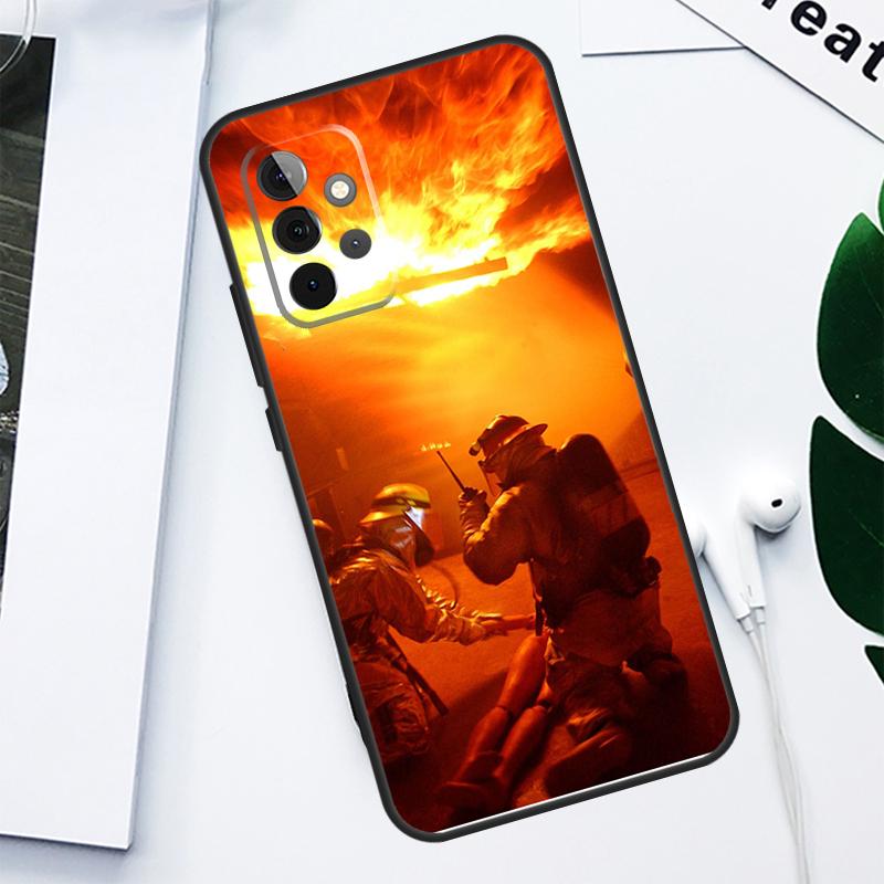 Firefighter Fire Fireman For Samsung Galaxy A55 A54 A35 A15 A34 A14 A53 A33 A13 A05 A06 A16 A22 A32 A52 Phone Case