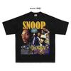 Léto 2026 Nové Vysoce Kvalitní Hip Hop Street Pohodlné Pánské Tričko s Kulatým Výstřihem a Potiskem Portrétu Snoop Dogga