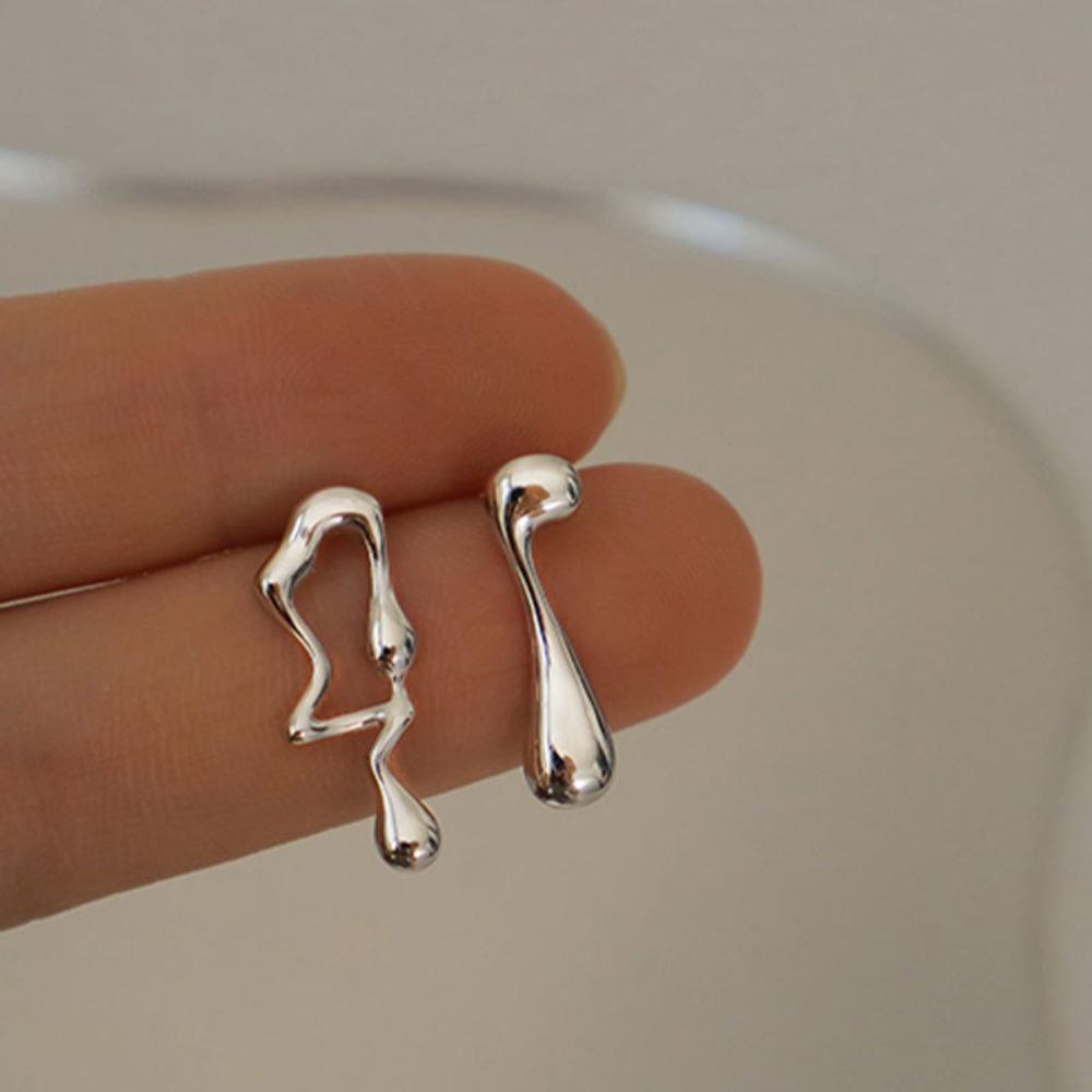 

Feather Asymmetric Lava Earrings Irregular Feather Earrings Fashion Hip Hop Earrings Women